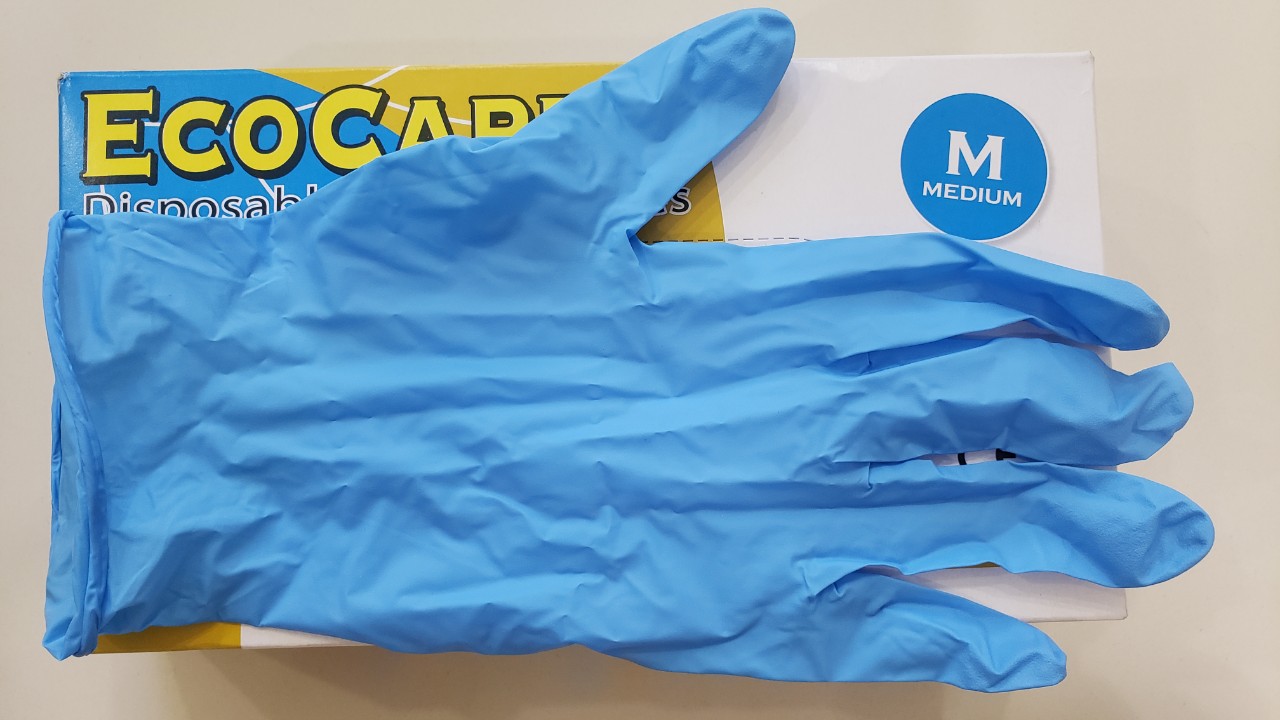 Găng tay Nitrile Xanh không bột ECOCARE